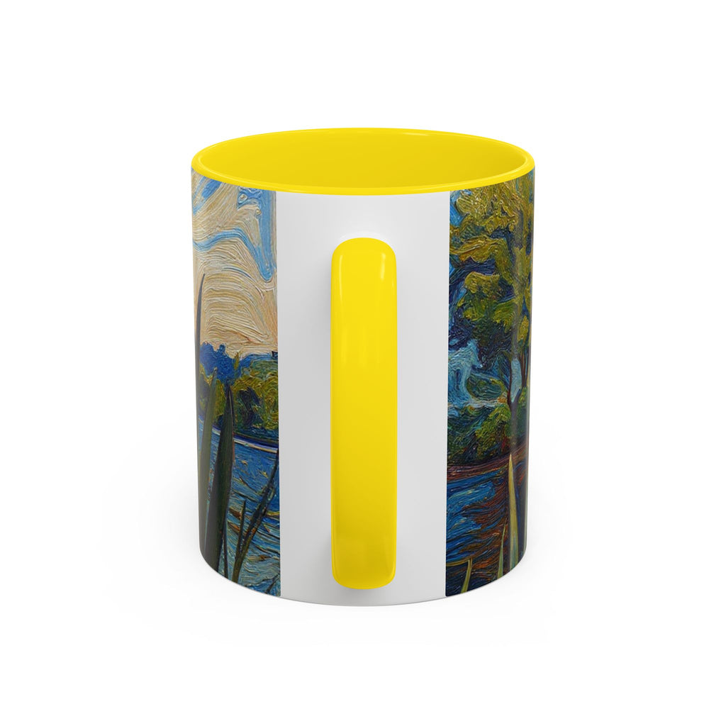 Scenic Lakeside Art Mug — Van Gogh‑Style Nature Coffee Cup (11/15oz)