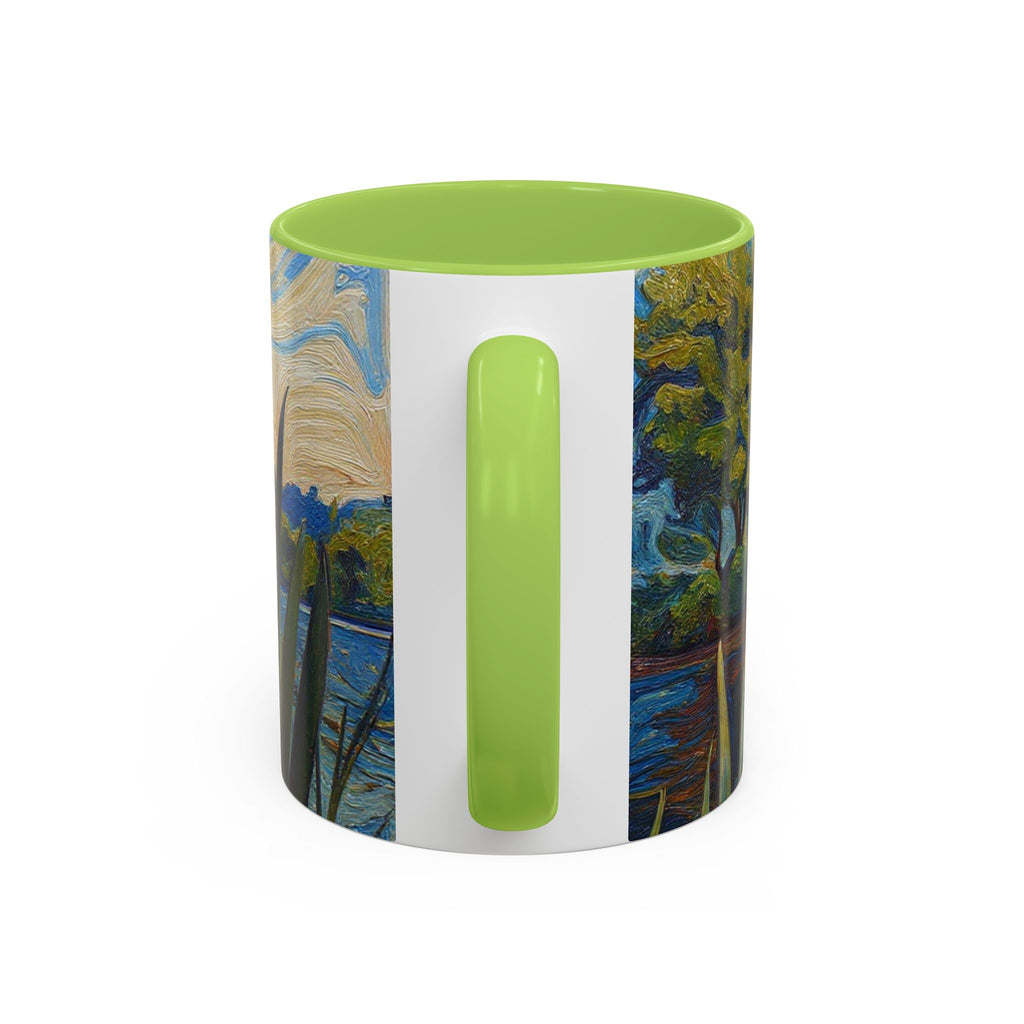 Scenic Lakeside Art Mug — Van Gogh‑Style Nature Coffee Cup (11/15oz)