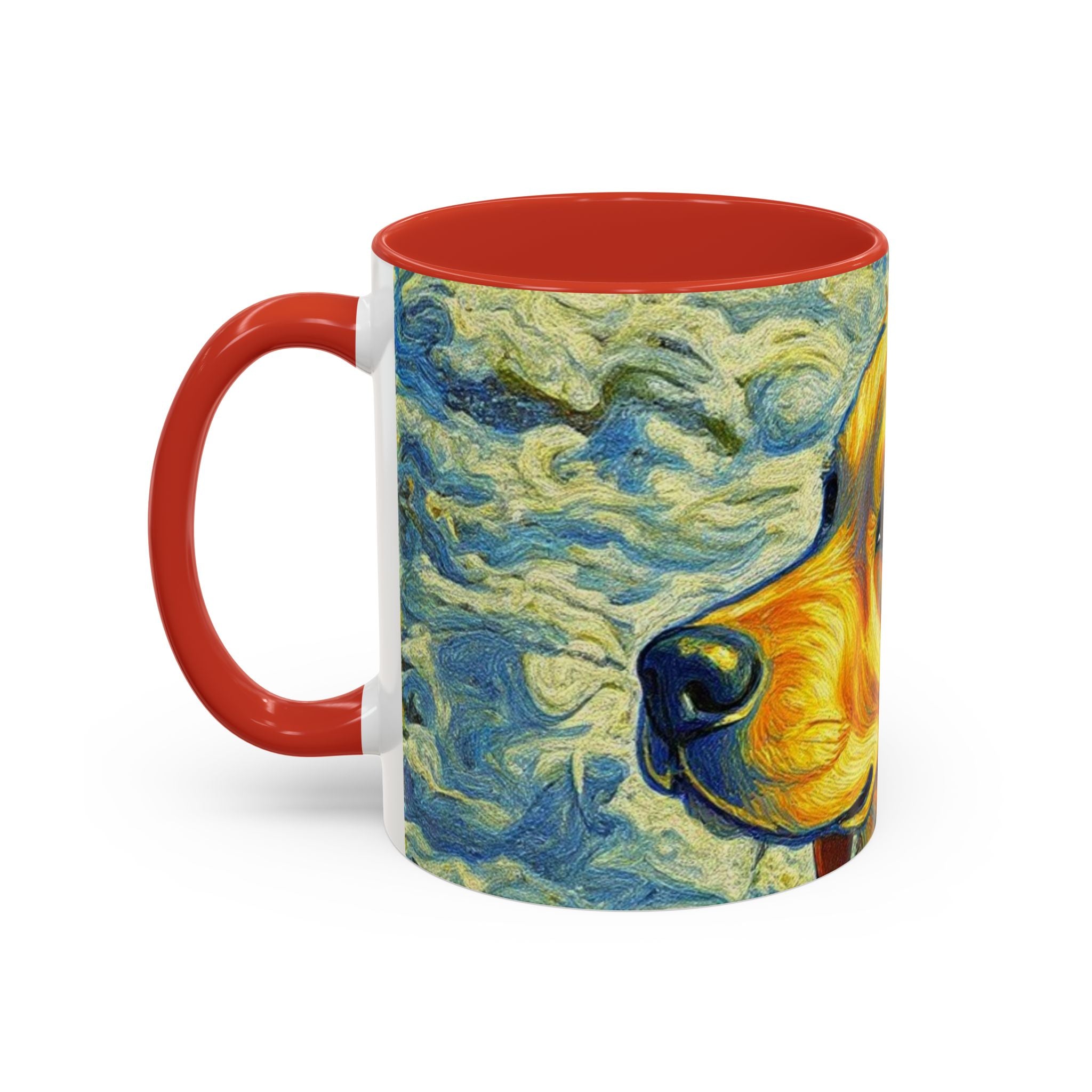 Golden Retriever Art Coffee Mug — Color Accent 11/15oz