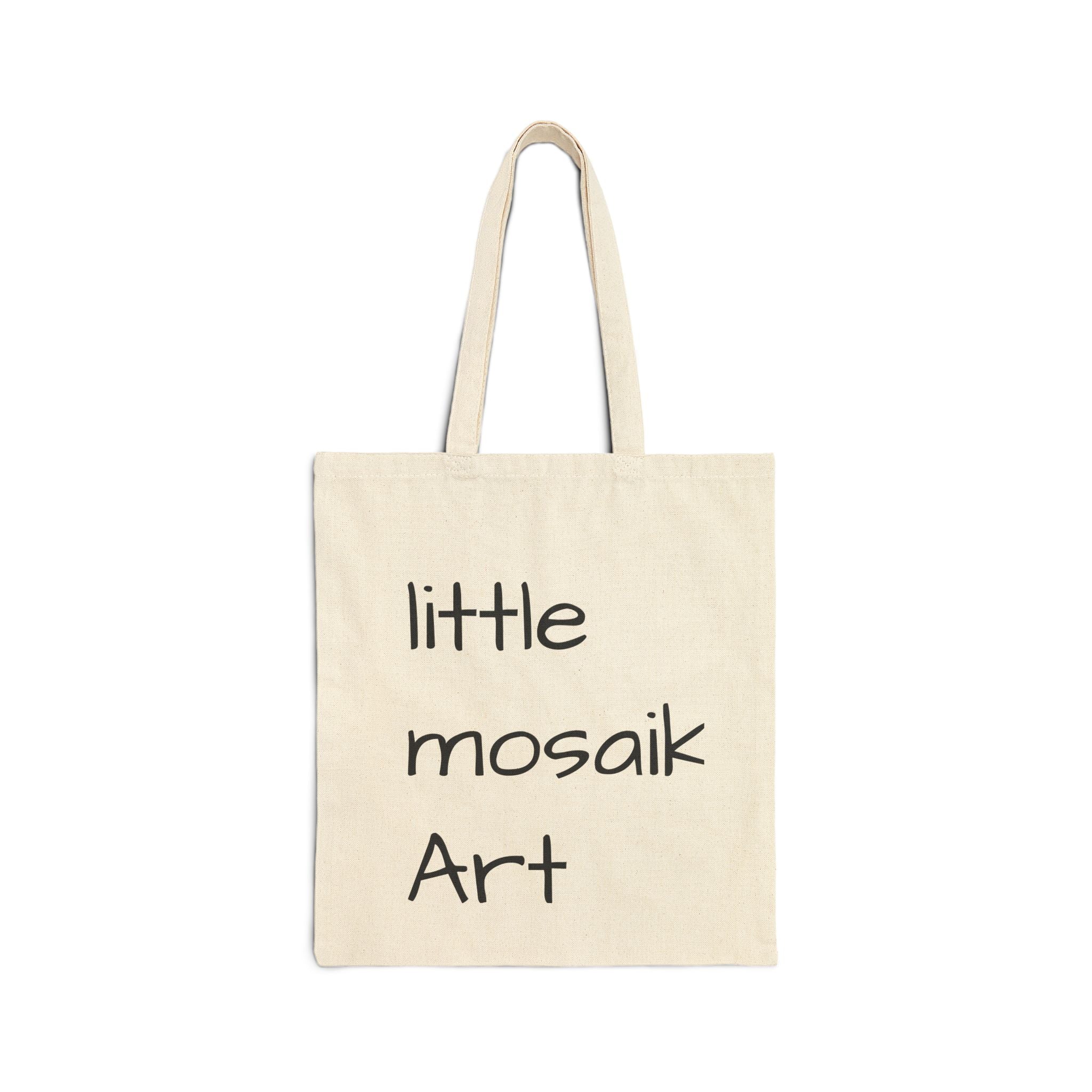 Floral Blue Garden Tote — Cotton Canvas Shopping Bag