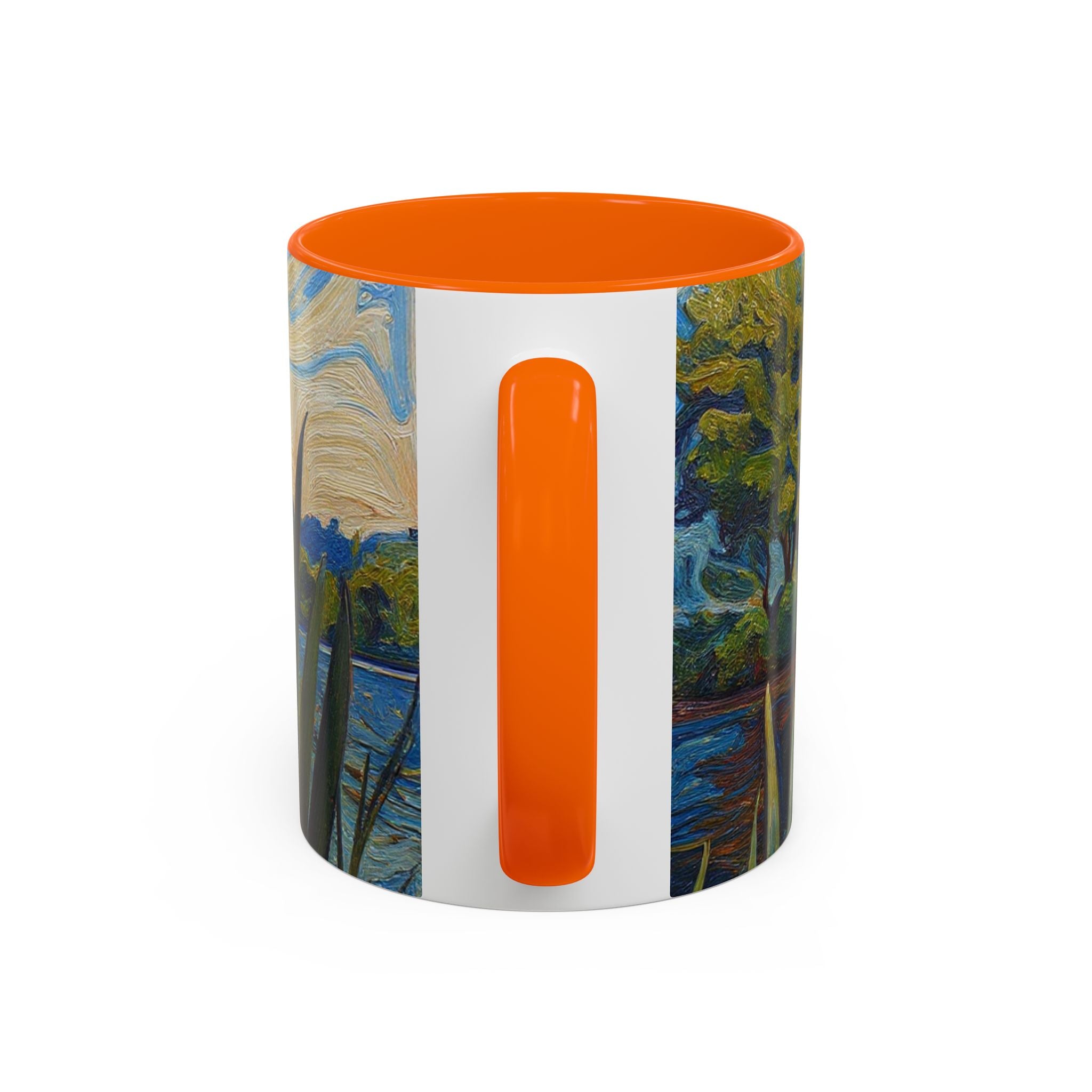 Scenic Lakeside Art Mug — Van Gogh‑Style Nature Coffee Cup (11/15oz)