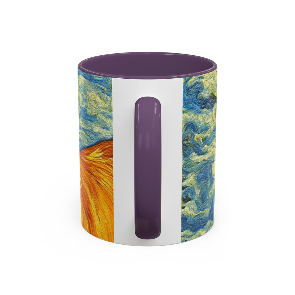 Golden Retriever Art Coffee Mug — Color Accent 11/15oz