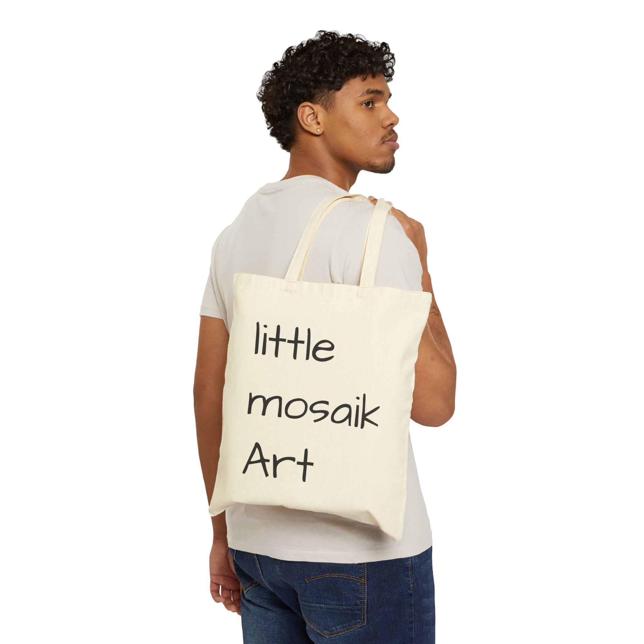 Seascape Canvas Tote Bag — Beach Art Cotton Shopper
