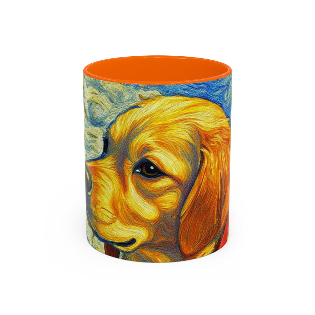 Golden Retriever Art Coffee Mug — Color Accent 11/15oz