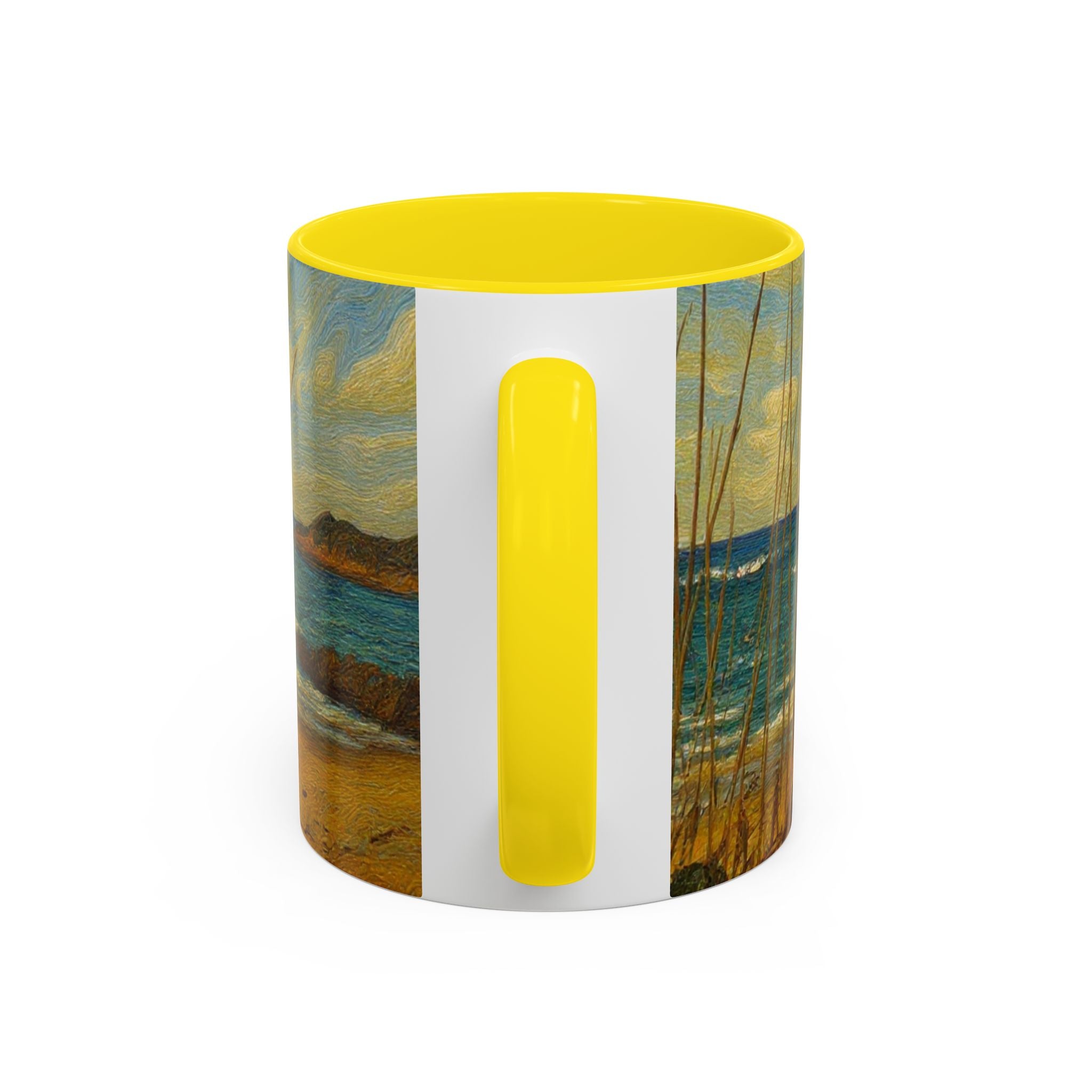 Coastal Beach Scene Accent Coffee Mug — Sea Dunes 11/15oz