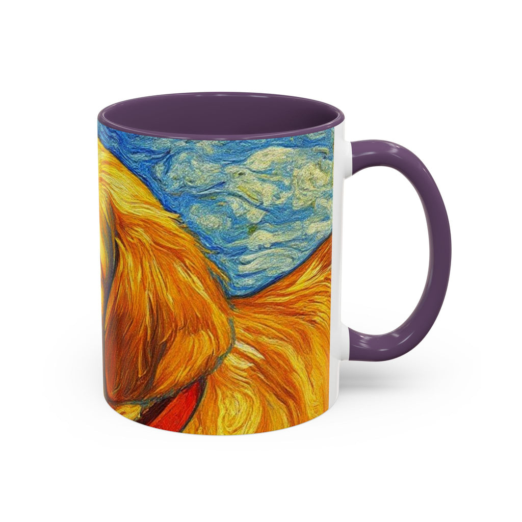Golden Retriever Art Coffee Mug — Color Accent 11/15oz