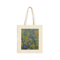 Floral Blue Garden Tote — Cotton Canvas Shopping Bag
