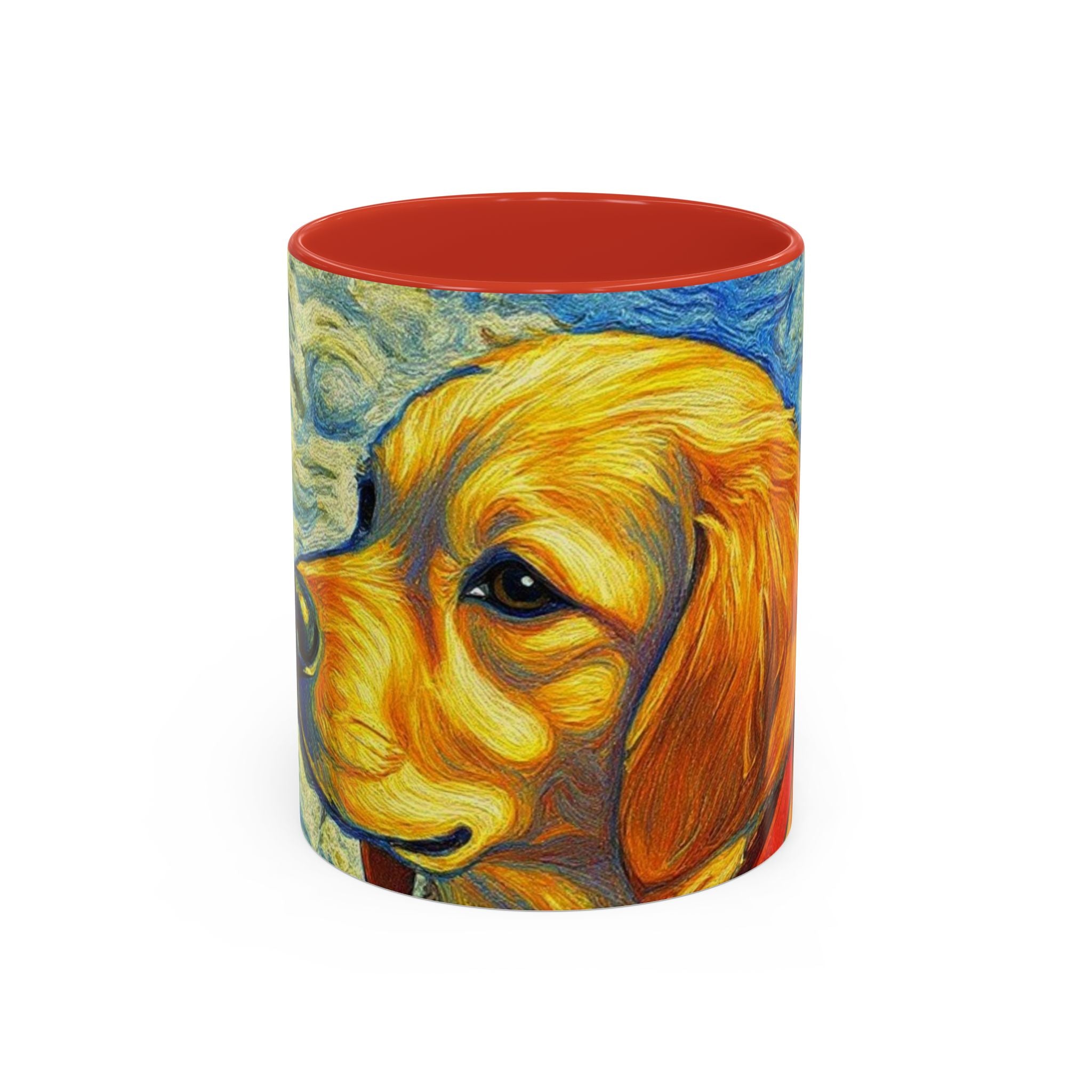 Golden Retriever Art Coffee Mug — Color Accent 11/15oz
