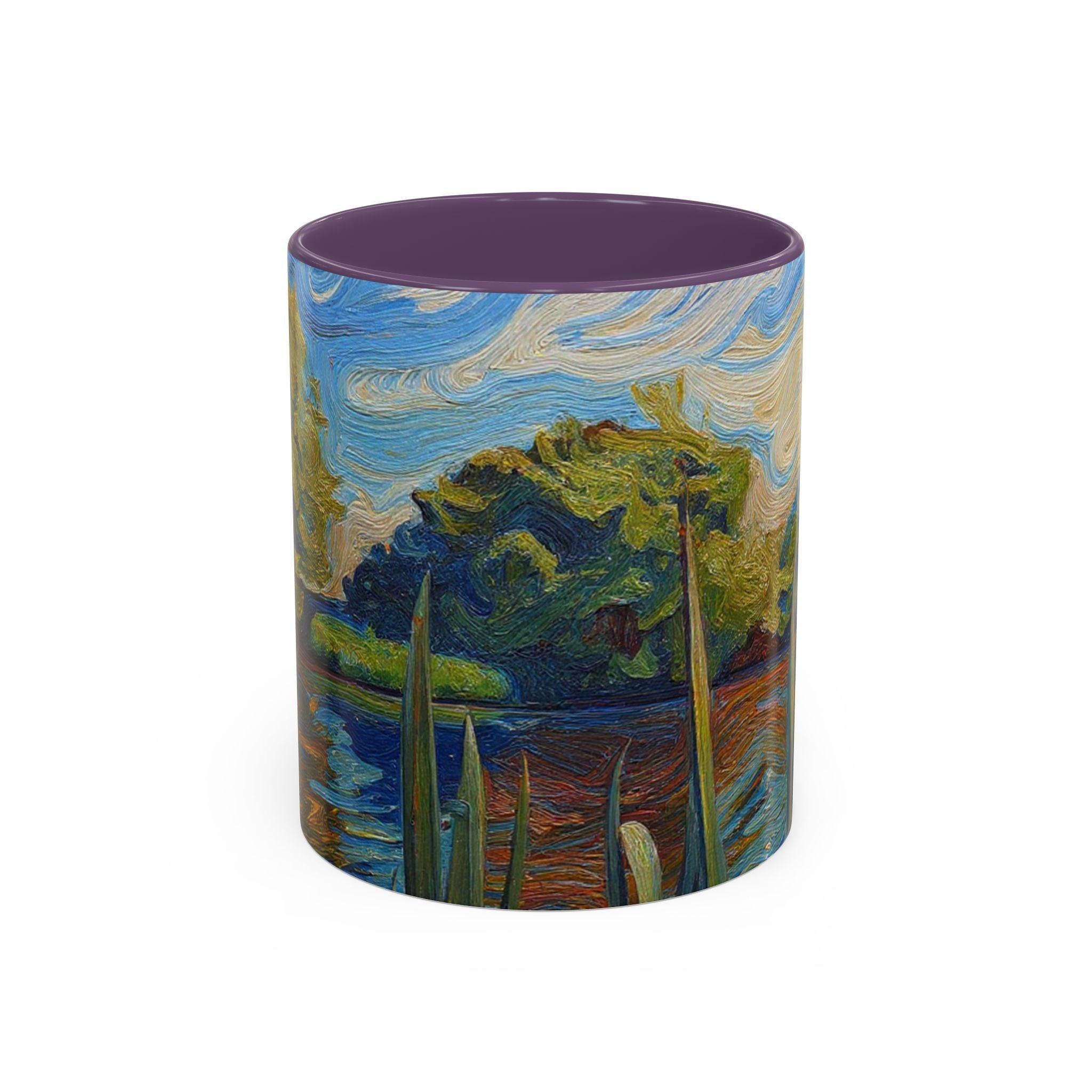Scenic Lakeside Art Mug — Van Gogh‑Style Nature Coffee Cup (11/15oz)