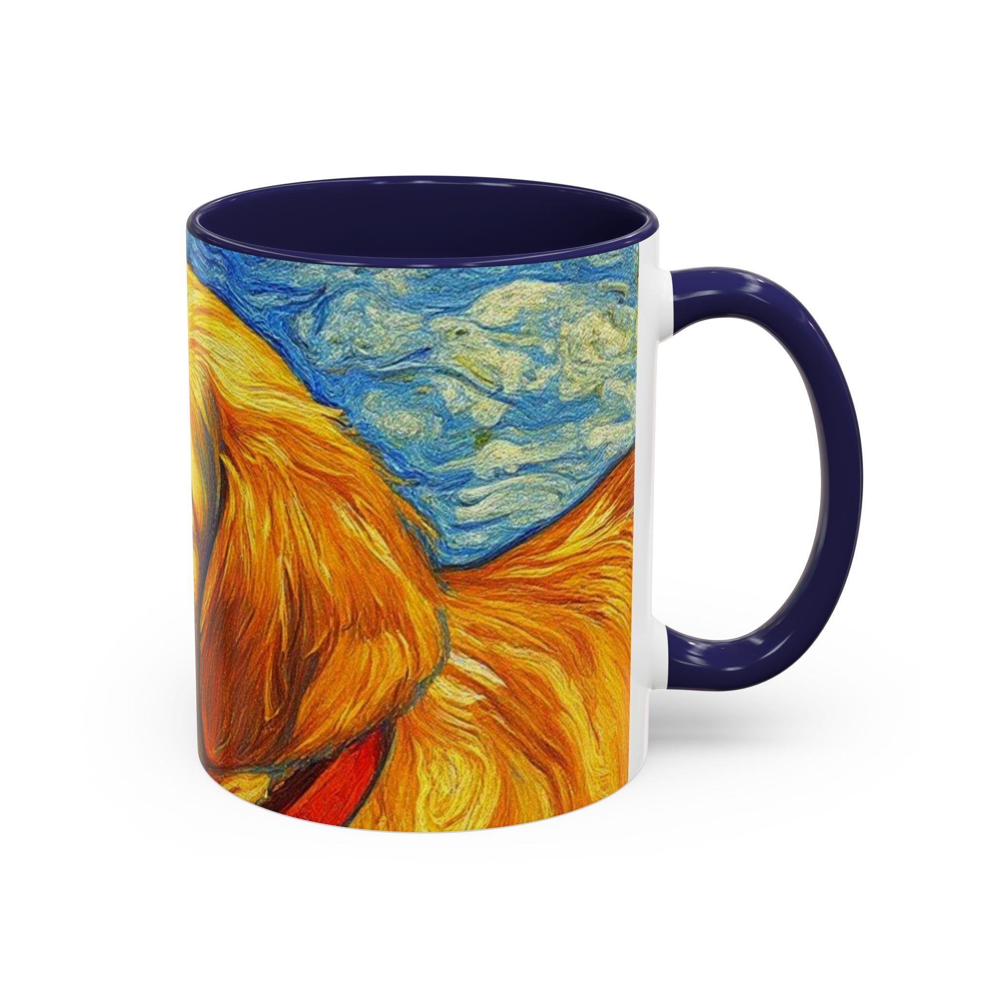 Golden Retriever Art Coffee Mug — Color Accent 11/15oz