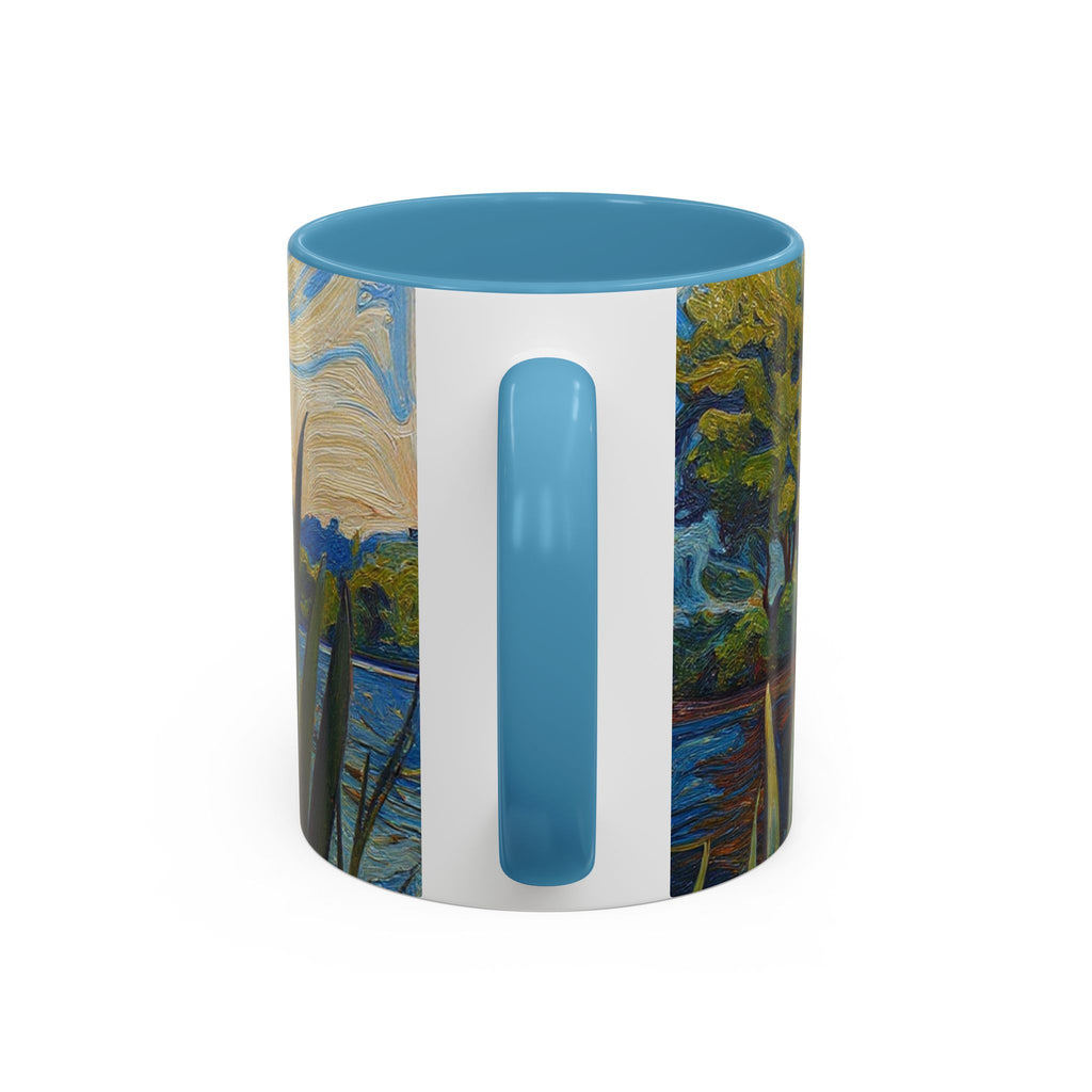 Scenic Lakeside Art Mug — Van Gogh‑Style Nature Coffee Cup (11/15oz)