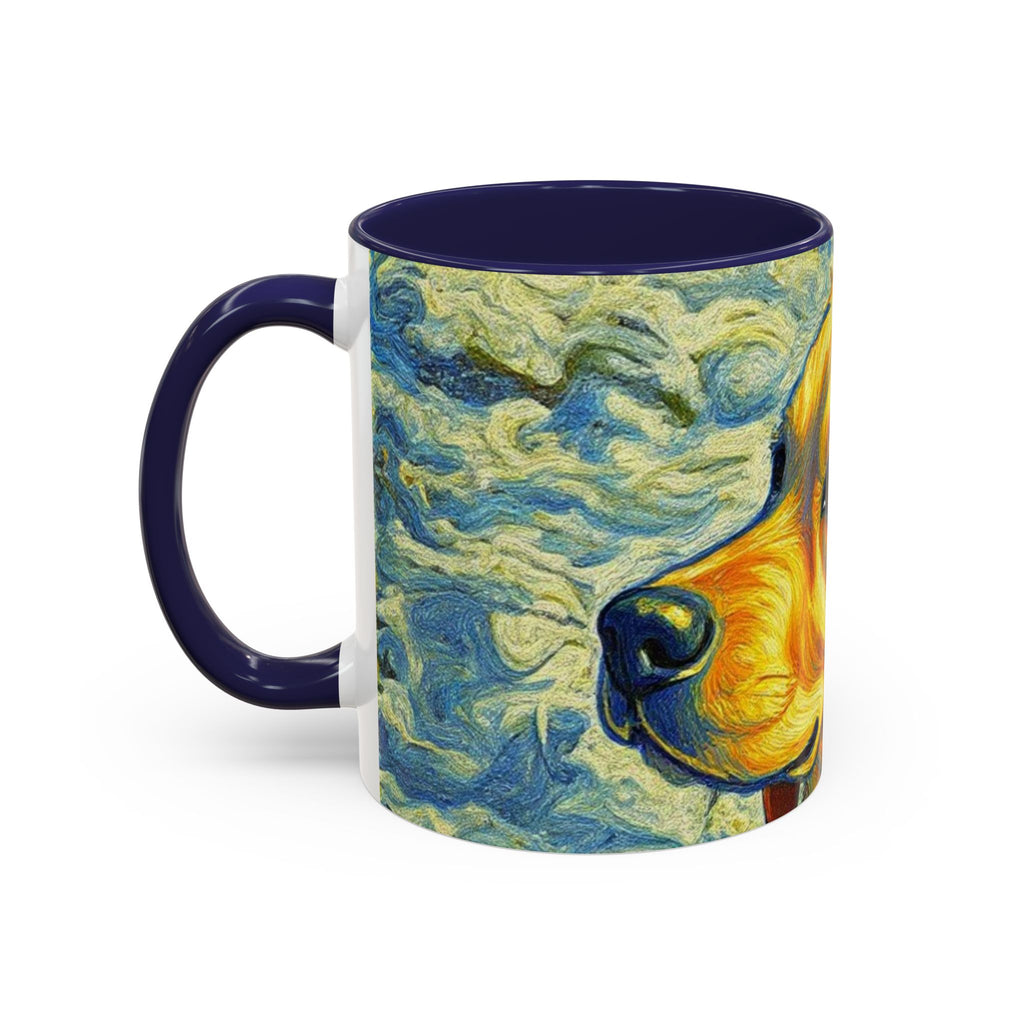 Golden Retriever Art Coffee Mug — Color Accent 11/15oz