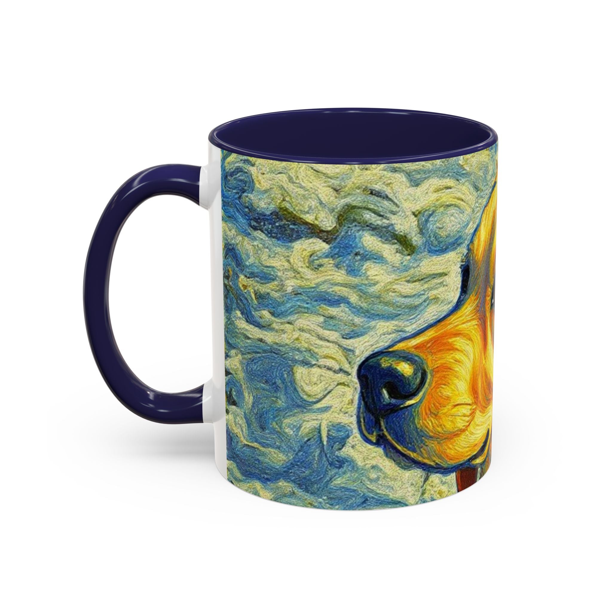 Golden Retriever Art Coffee Mug — Color Accent 11/15oz