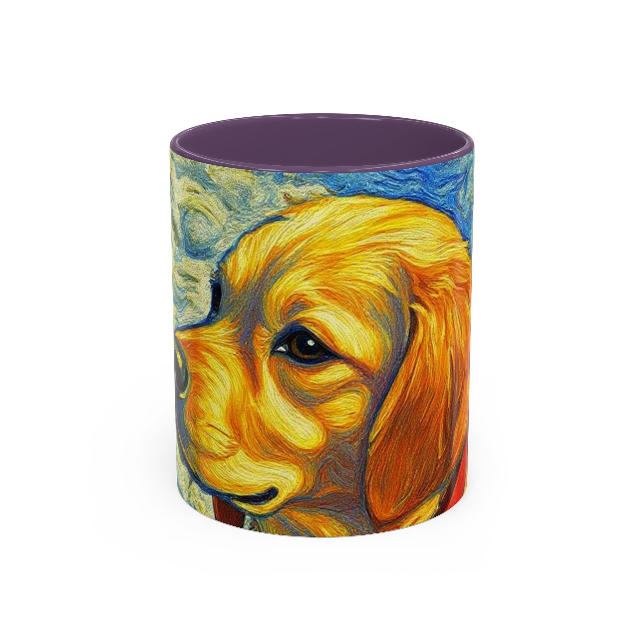 Golden Retriever Art Coffee Mug — Color Accent 11/15oz