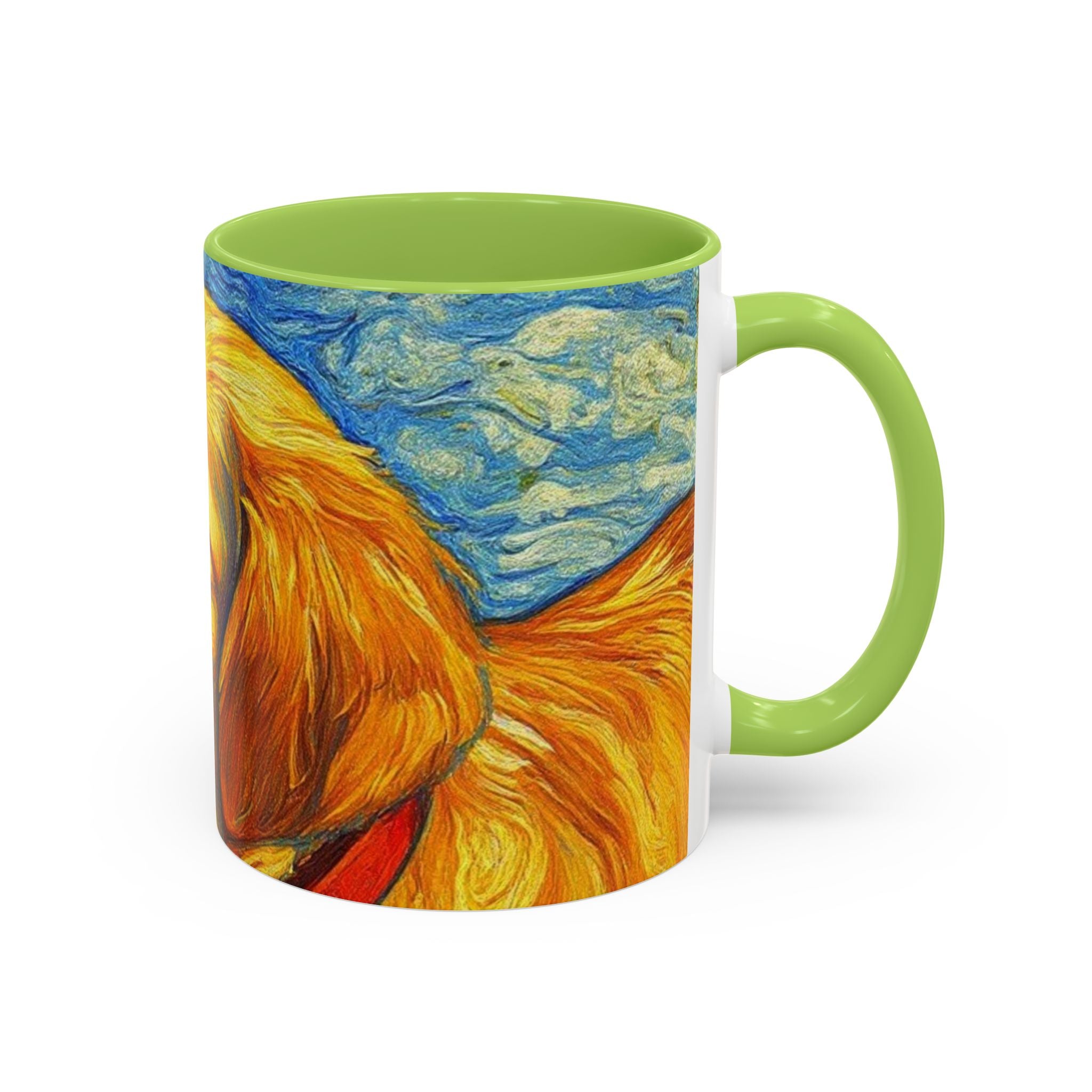 Golden Retriever Art Coffee Mug — Color Accent 11/15oz