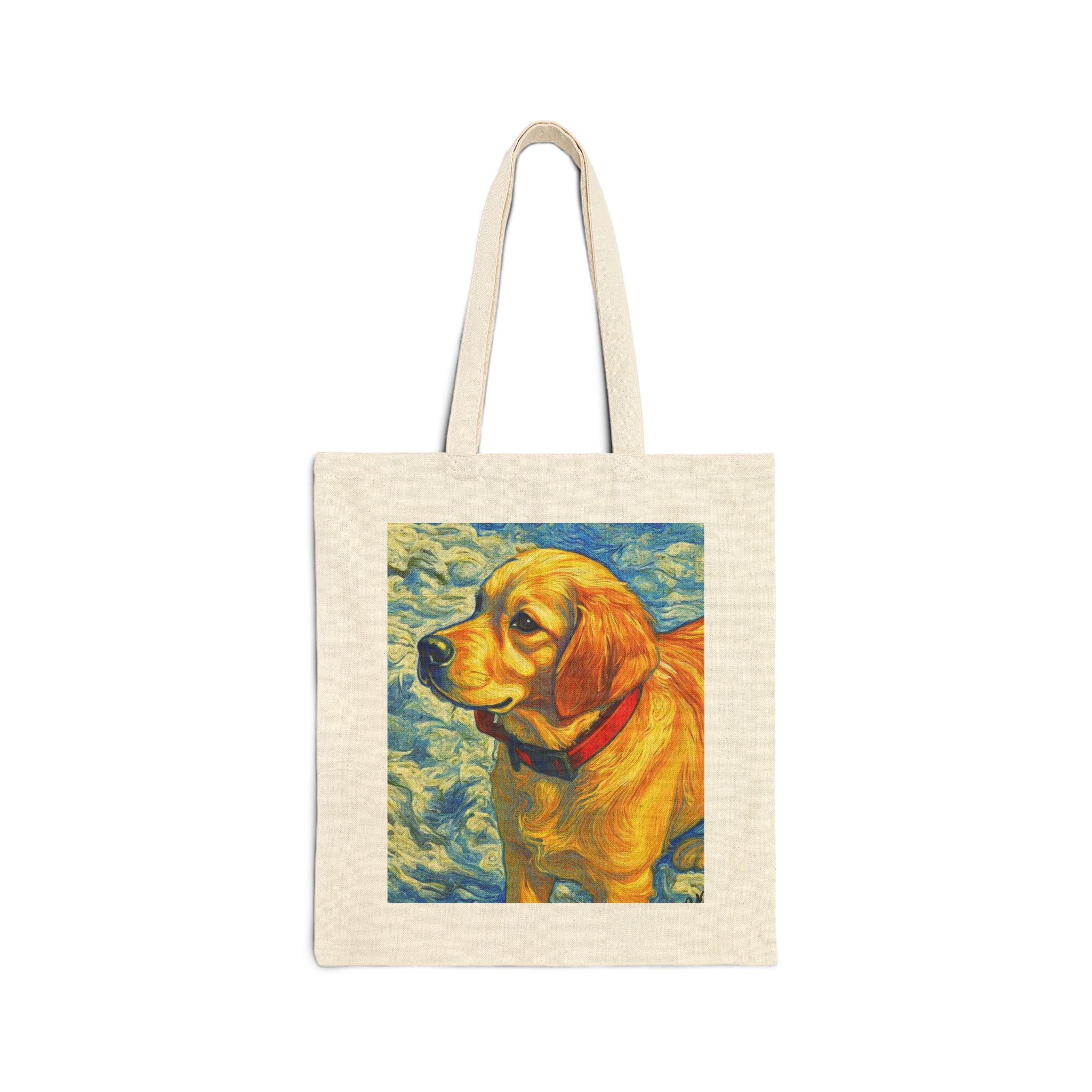 Tote Bag — Golden Retriever Art Print Canvas Tote