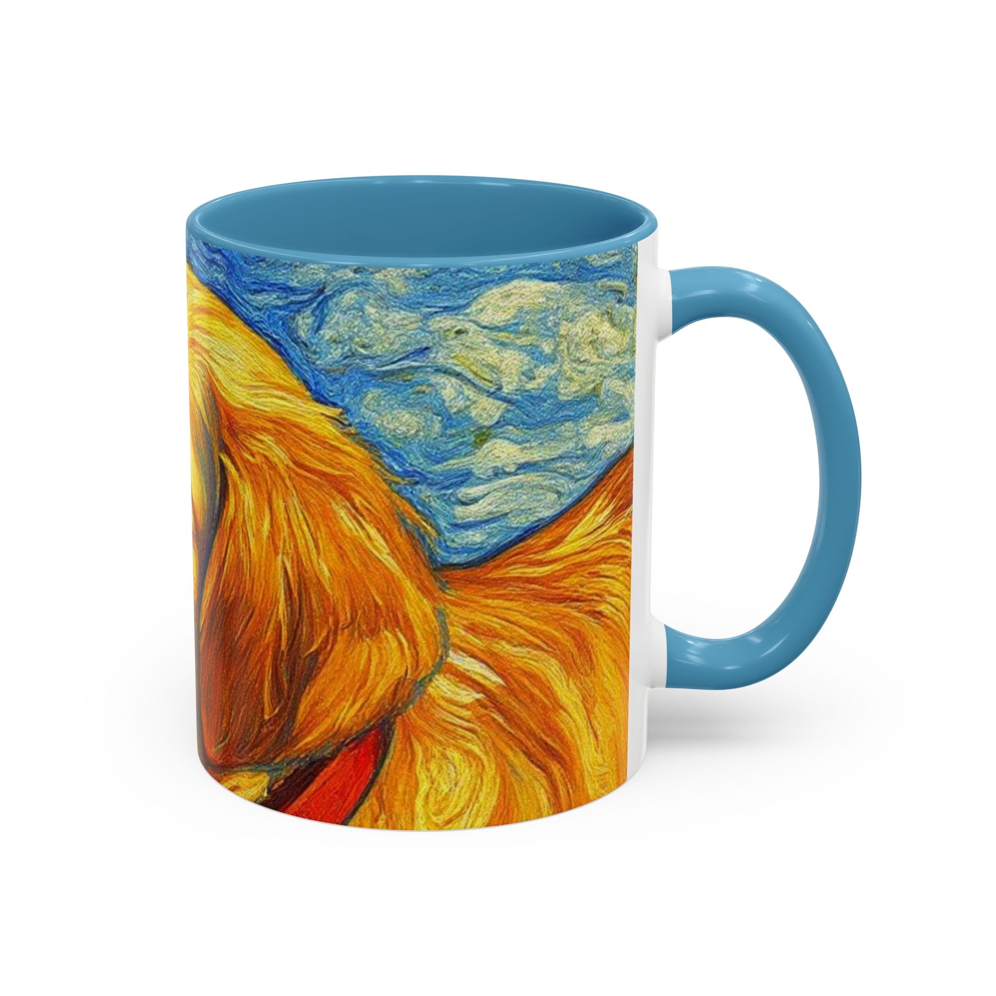 Golden Retriever Art Coffee Mug — Color Accent 11/15oz