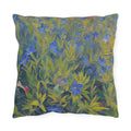 Outdoor Pillow — Blue Wildflower Garden Print Decorative Cushion