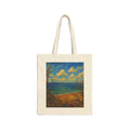 Seascape Canvas Tote Bag — Beach Art Cotton Shopper