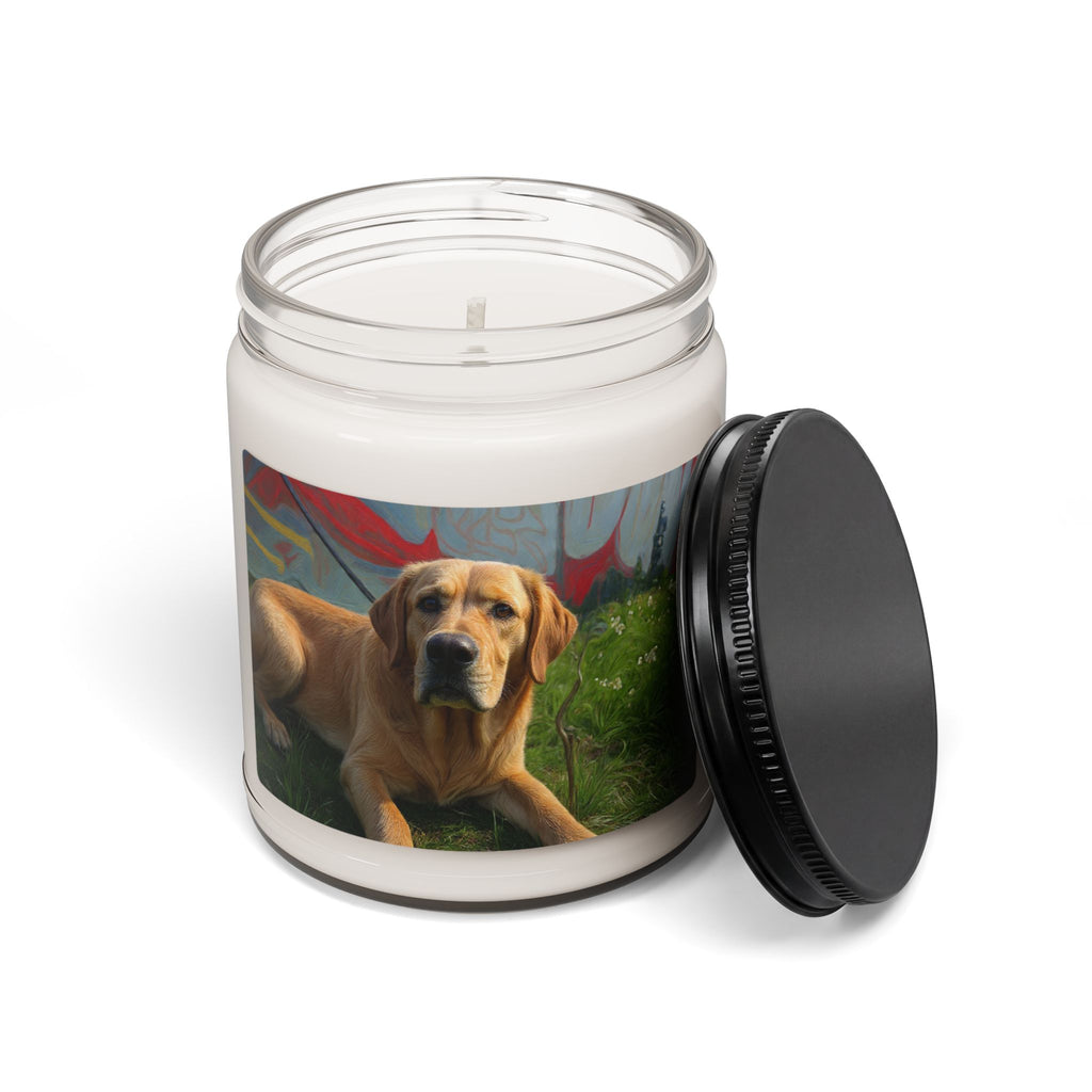 Soy Candle — Golden Retriever Photo Scented Candle (9oz)