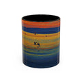 Sunset Harbor Accent Coffee Mug — Ocean Sunset Art