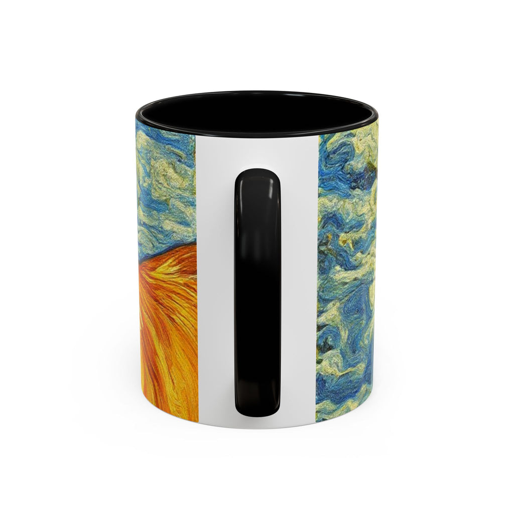 Golden Retriever Art Coffee Mug — Color Accent 11/15oz