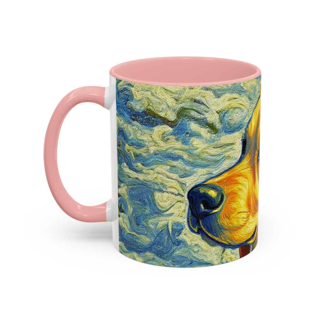 Golden Retriever Art Coffee Mug — Color Accent 11/15oz