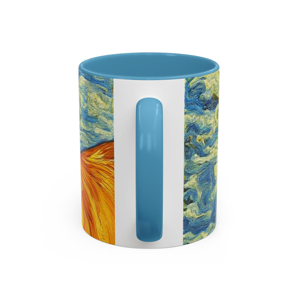 Golden Retriever Art Coffee Mug — Color Accent 11/15oz