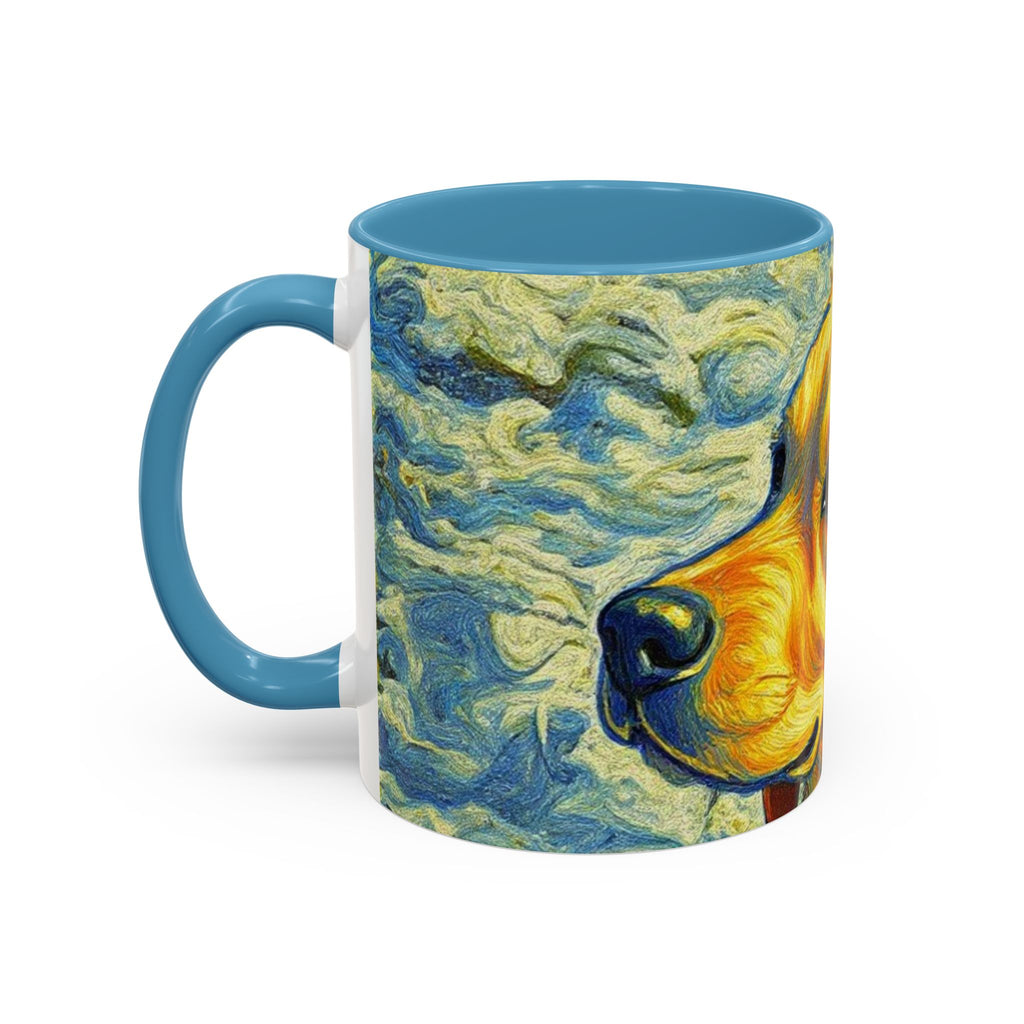 Golden Retriever Art Coffee Mug — Color Accent 11/15oz