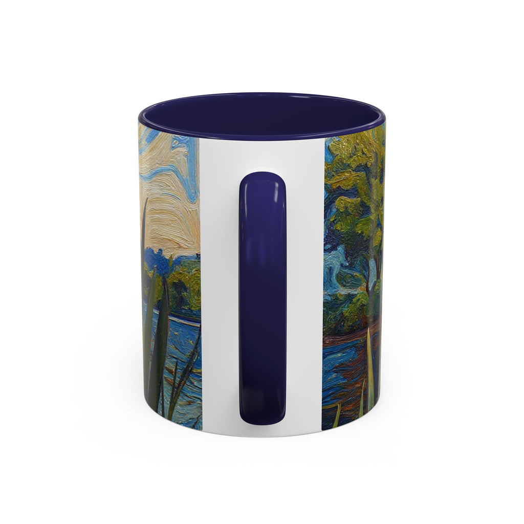 Scenic Lakeside Art Mug — Van Gogh‑Style Nature Coffee Cup (11/15oz)