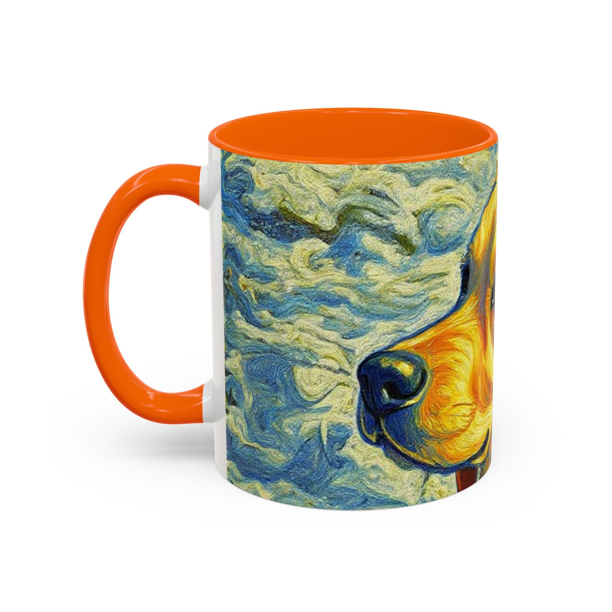 Golden Retriever Art Coffee Mug — Color Accent 11/15oz