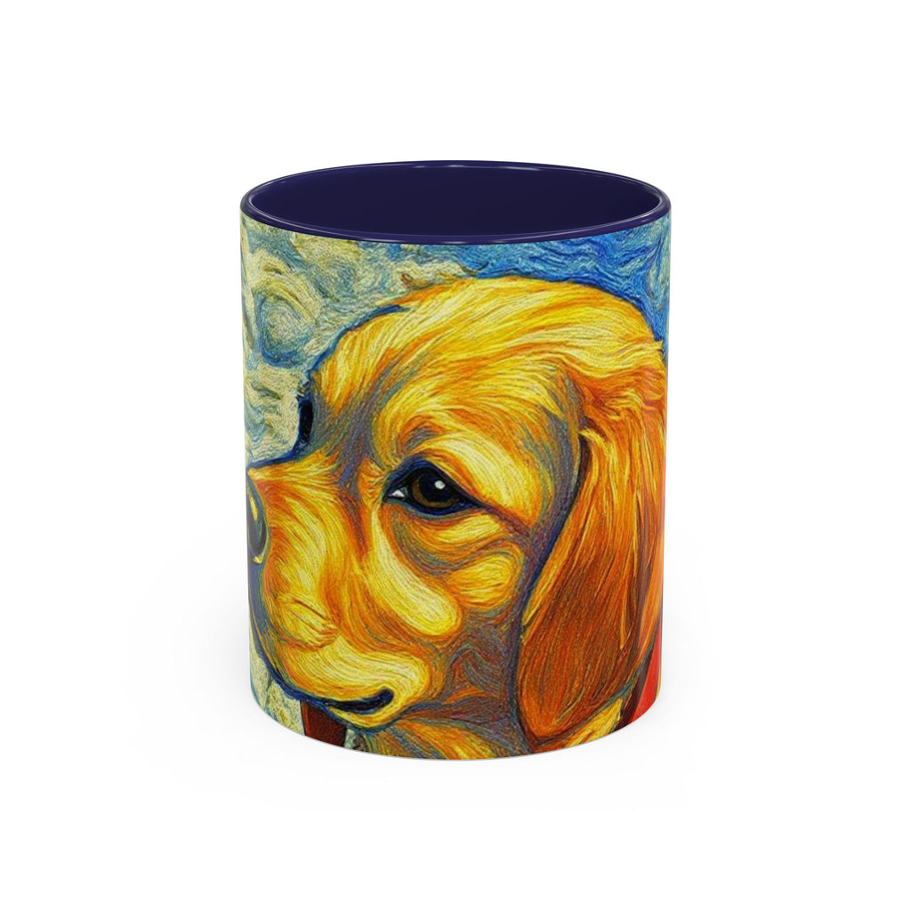 Golden Retriever Art Coffee Mug — Color Accent 11/15oz