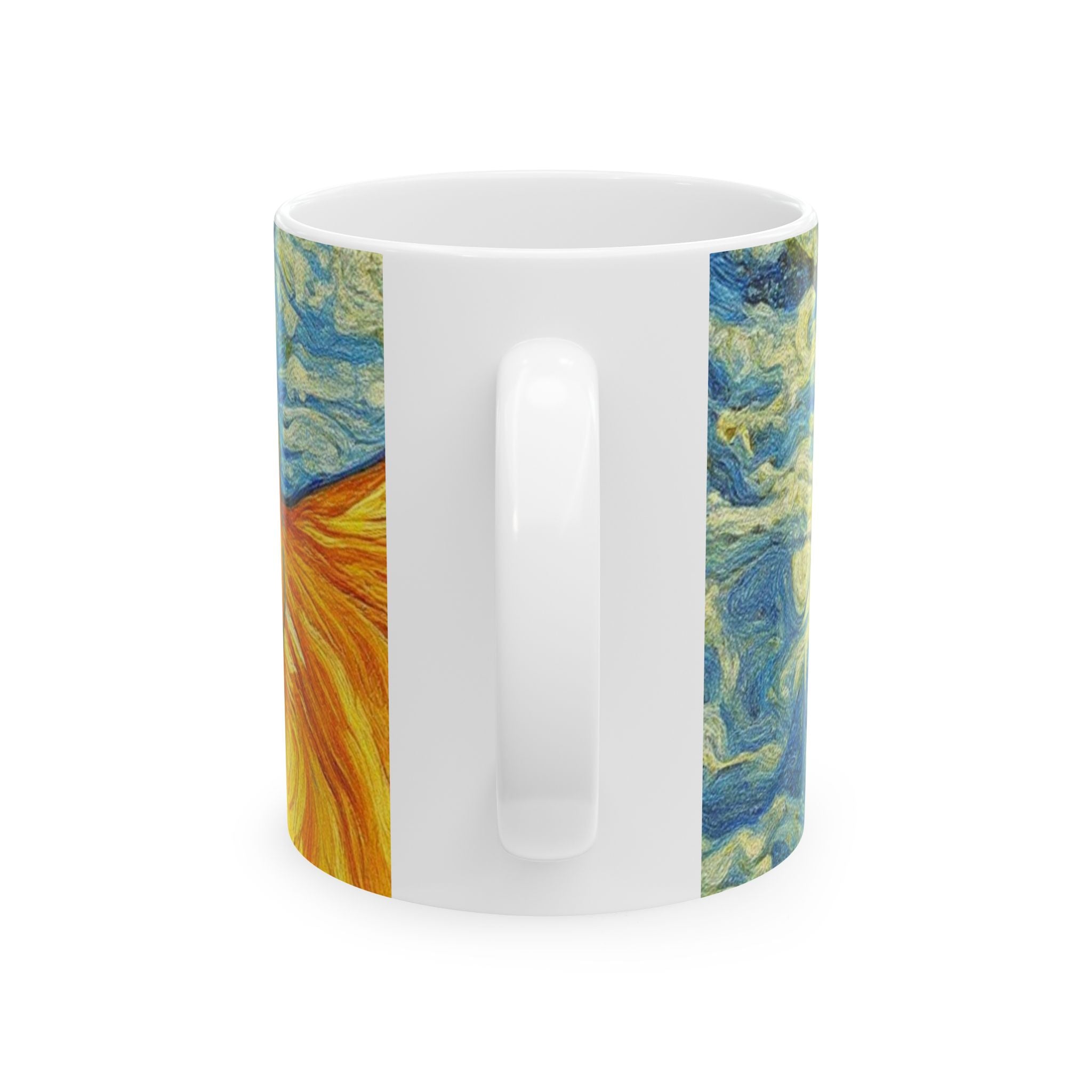 Golden Retriever Art Mug — Van Gogh Style Dog Ceramic Coffee Cup (11oz & 15oz)