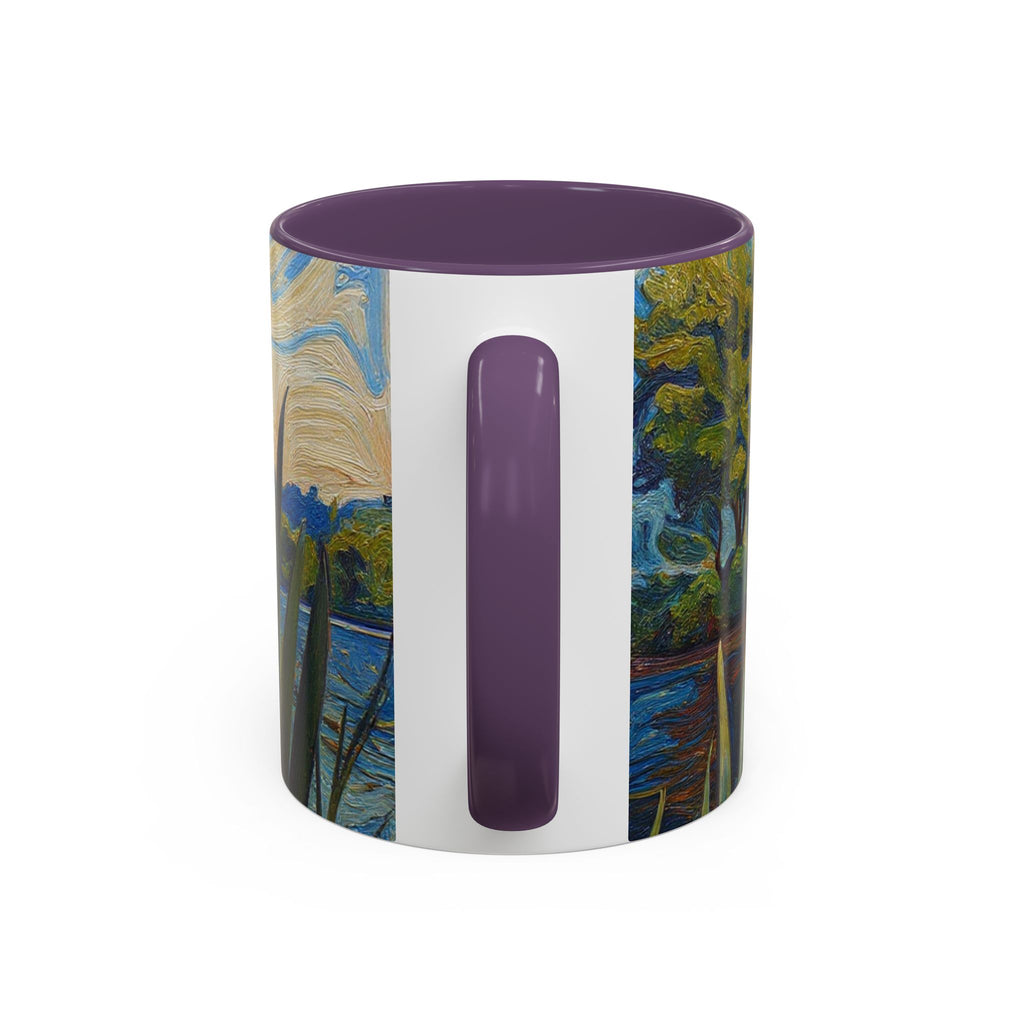 Scenic Lakeside Art Mug — Van Gogh‑Style Nature Coffee Cup (11/15oz)