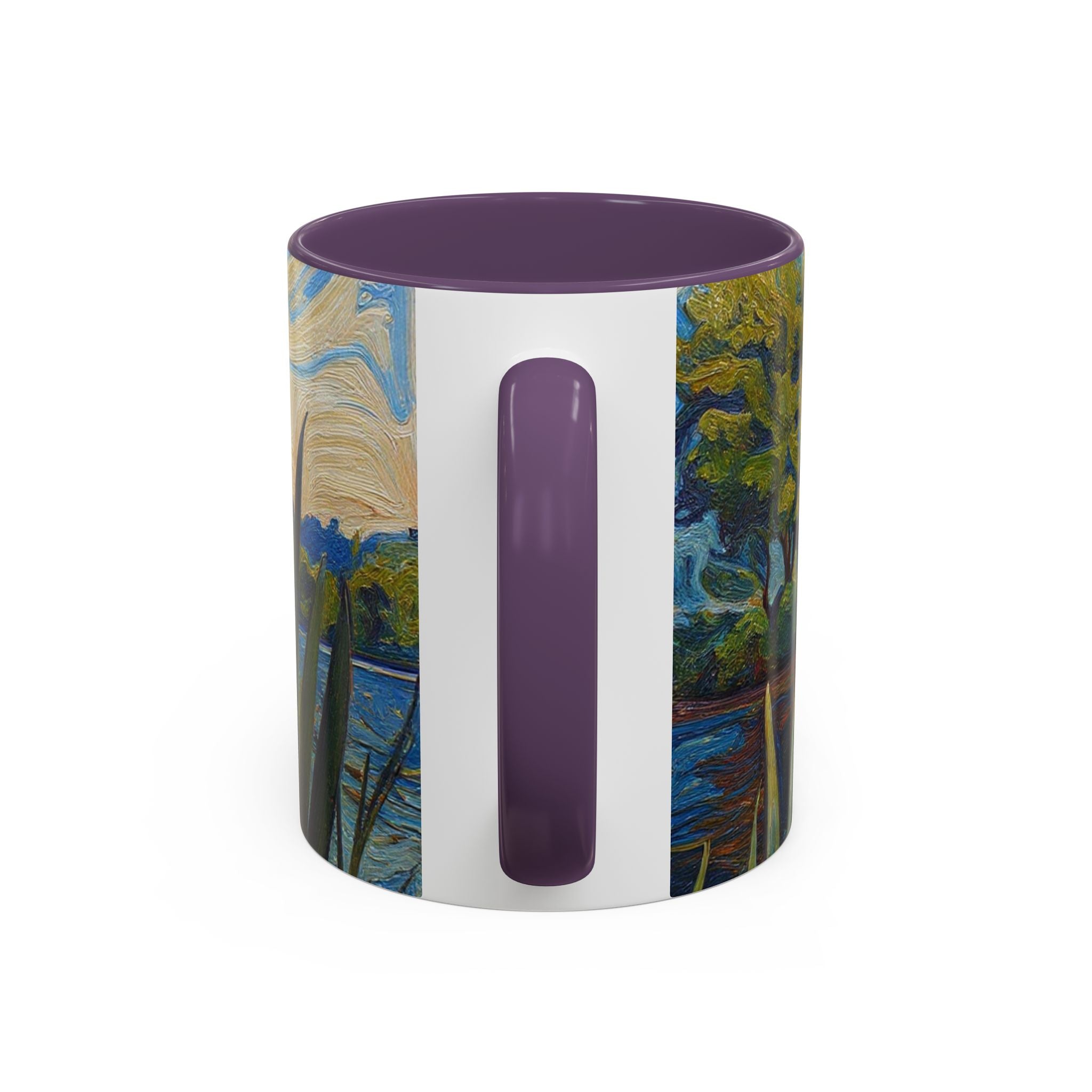 Scenic Lakeside Art Mug — Van Gogh‑Style Nature Coffee Cup (11/15oz)