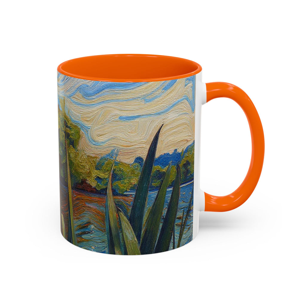 Scenic Lakeside Art Mug — Van Gogh‑Style Nature Coffee Cup (11/15oz)