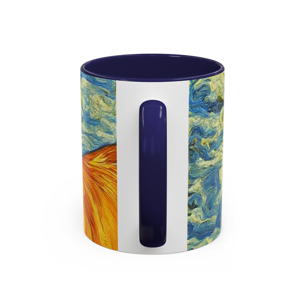 Golden Retriever Art Coffee Mug — Color Accent 11/15oz