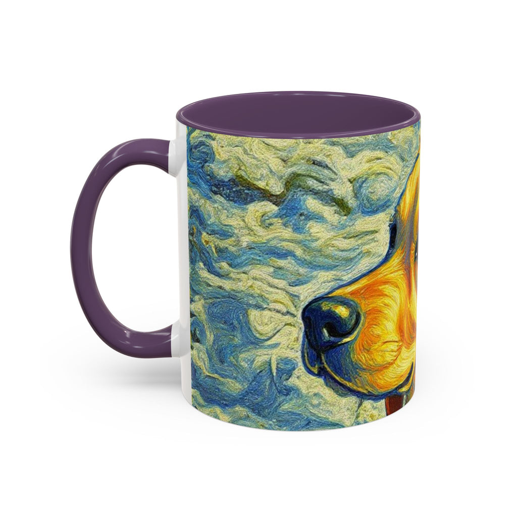 Golden Retriever Art Coffee Mug — Color Accent 11/15oz