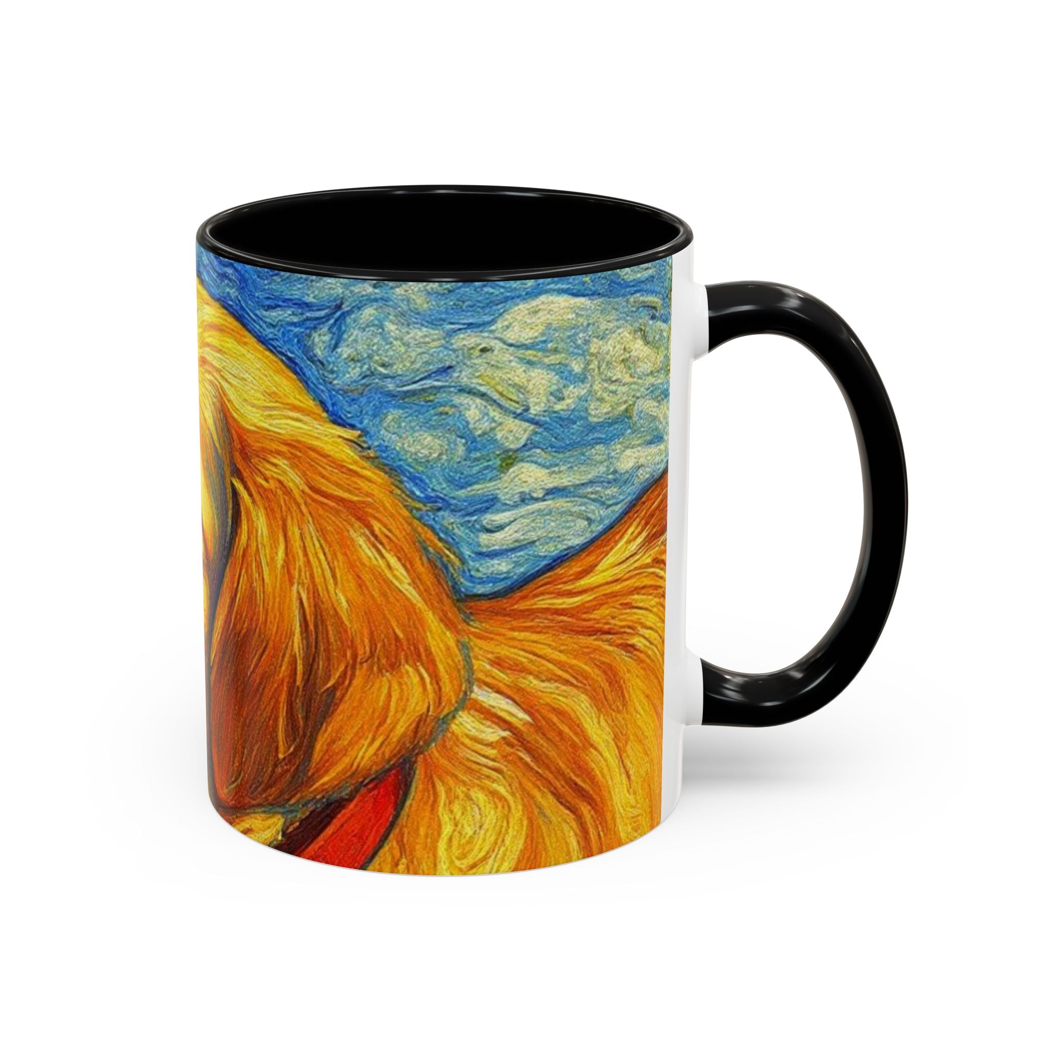 Golden Retriever Art Coffee Mug — Color Accent 11/15oz