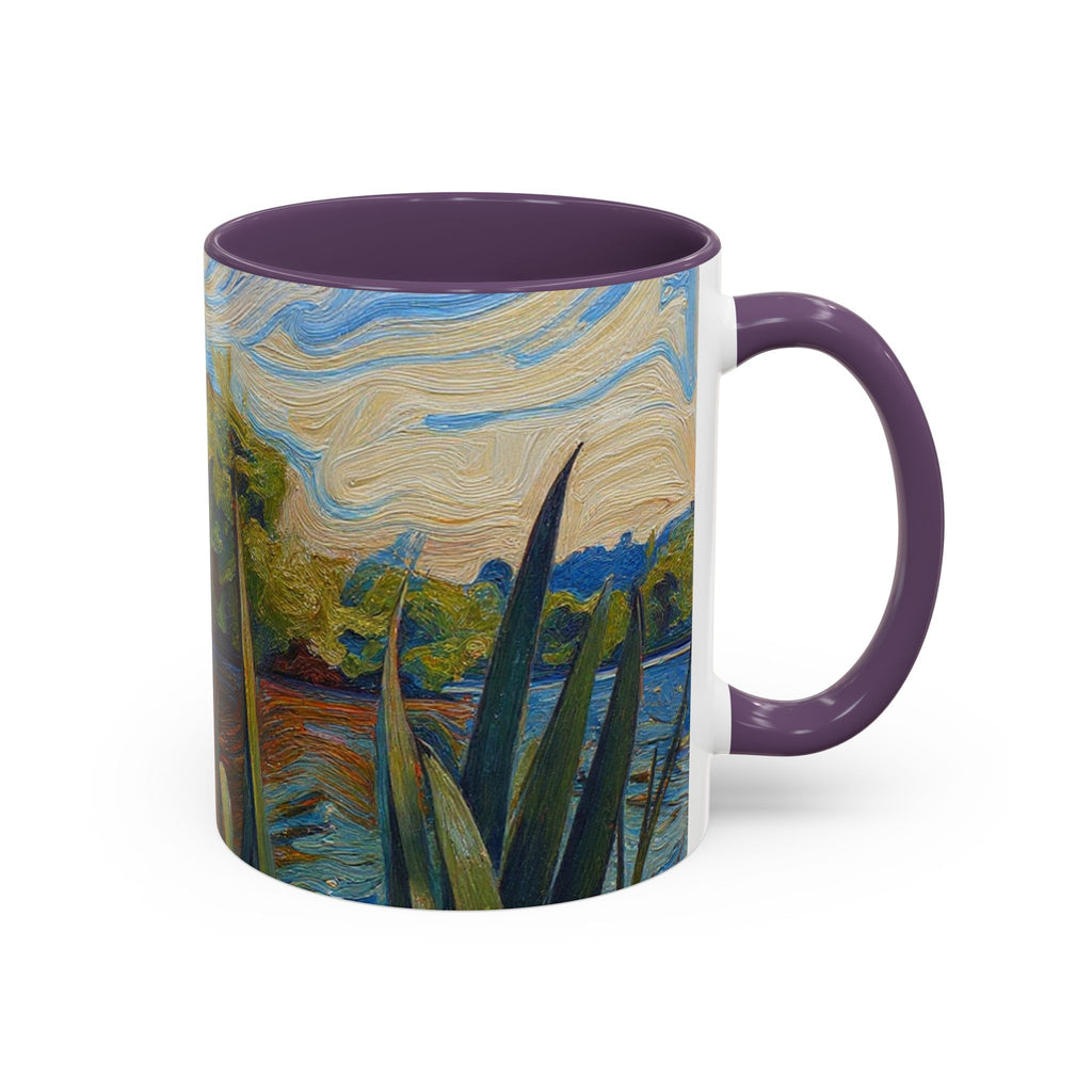 Scenic Lakeside Art Mug — Van Gogh‑Style Nature Coffee Cup (11/15oz)