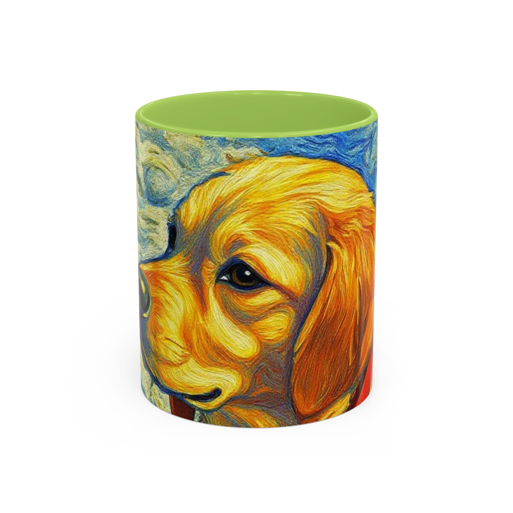 Golden Retriever Art Coffee Mug — Color Accent 11/15oz