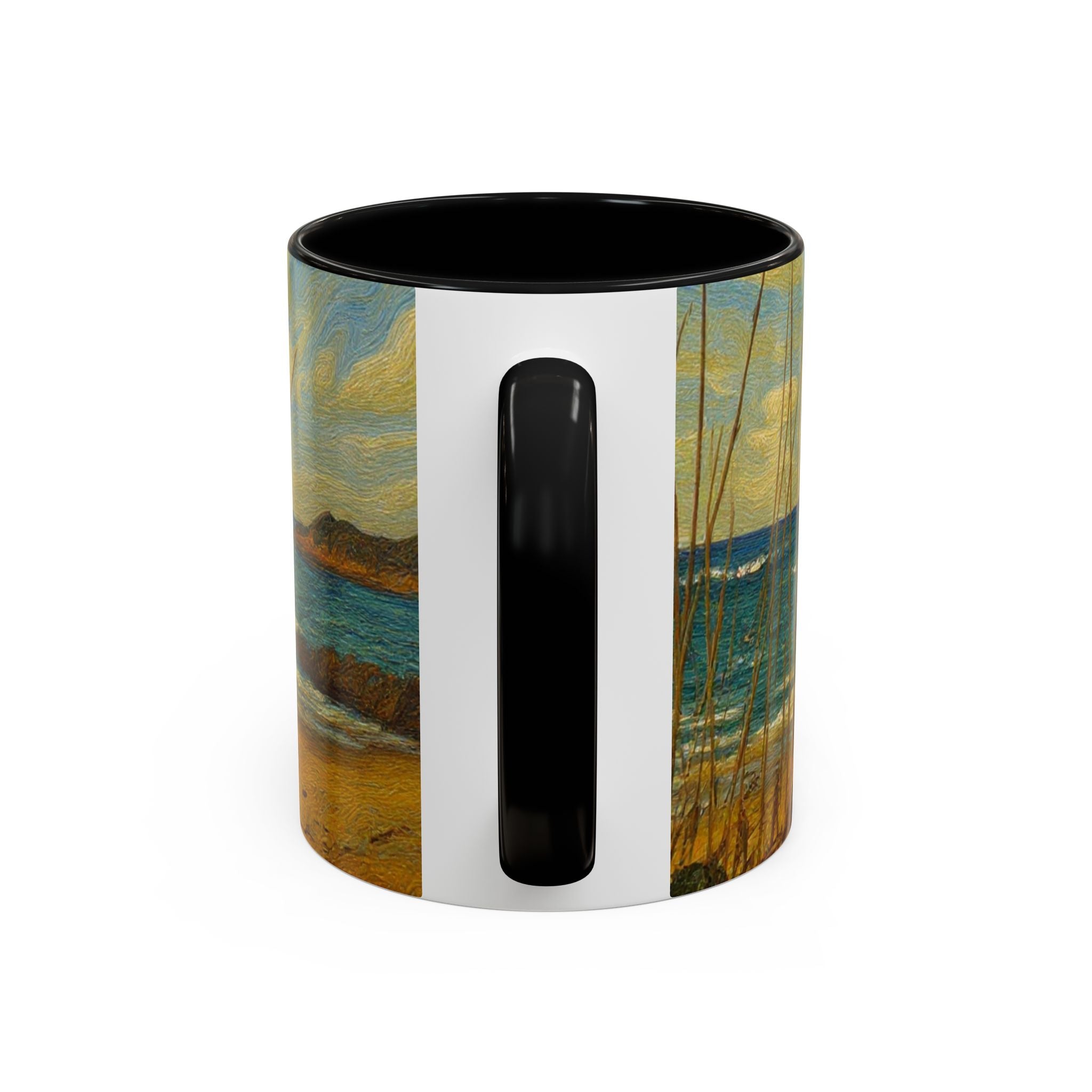 Coastal Beach Scene Accent Coffee Mug — Sea Dunes 11/15oz