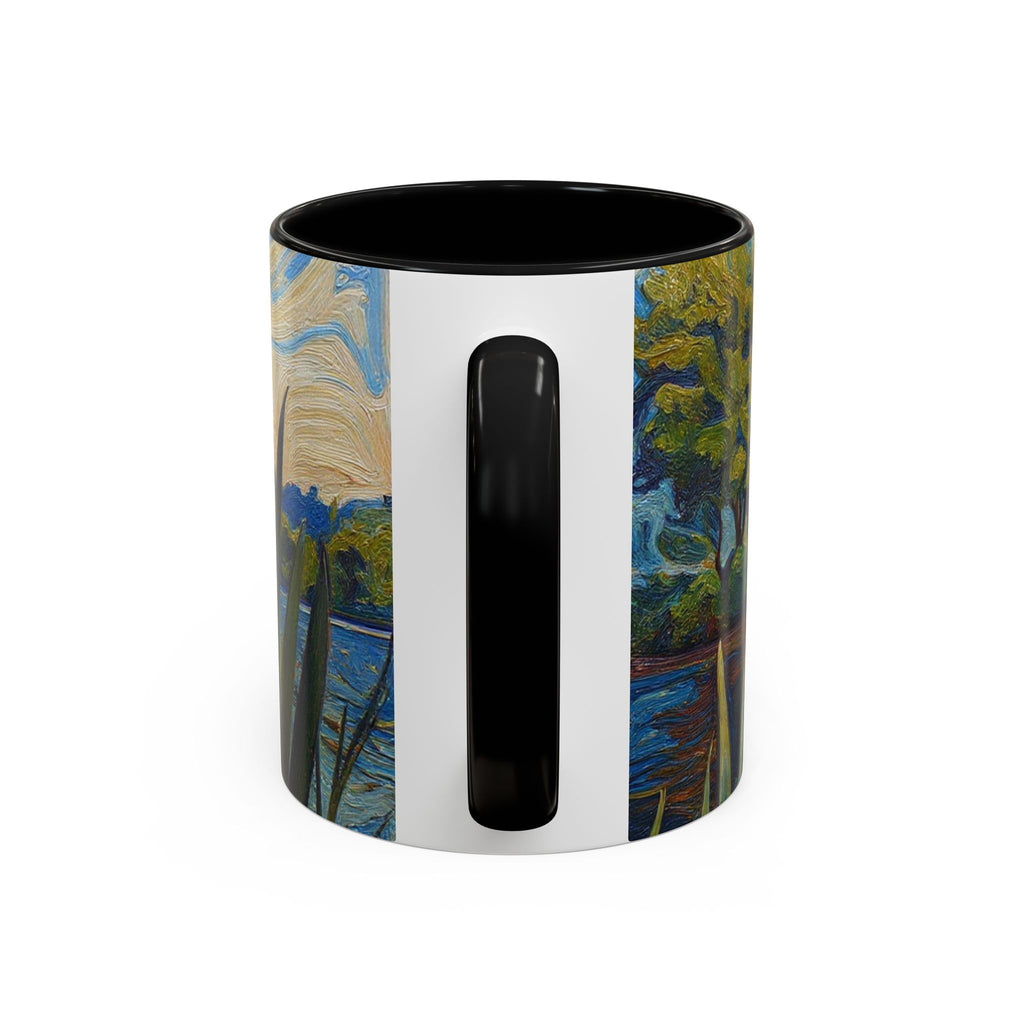 Scenic Lakeside Art Mug — Van Gogh‑Style Nature Coffee Cup (11/15oz)