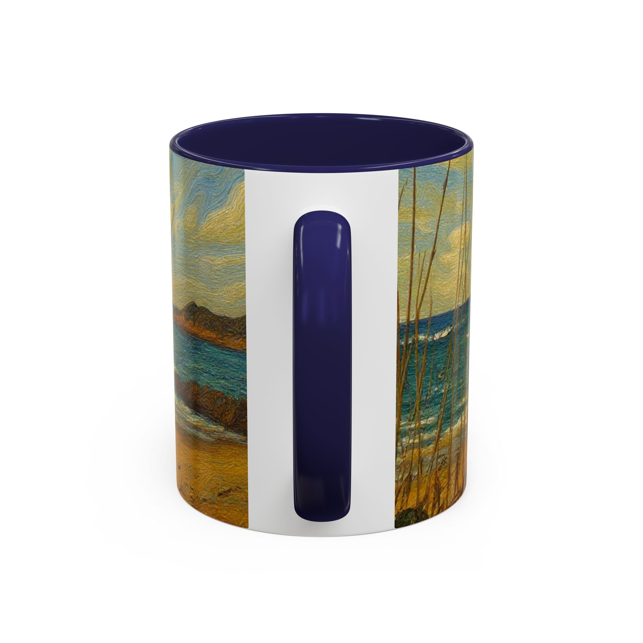 Coastal Beach Scene Accent Coffee Mug — Sea Dunes 11/15oz