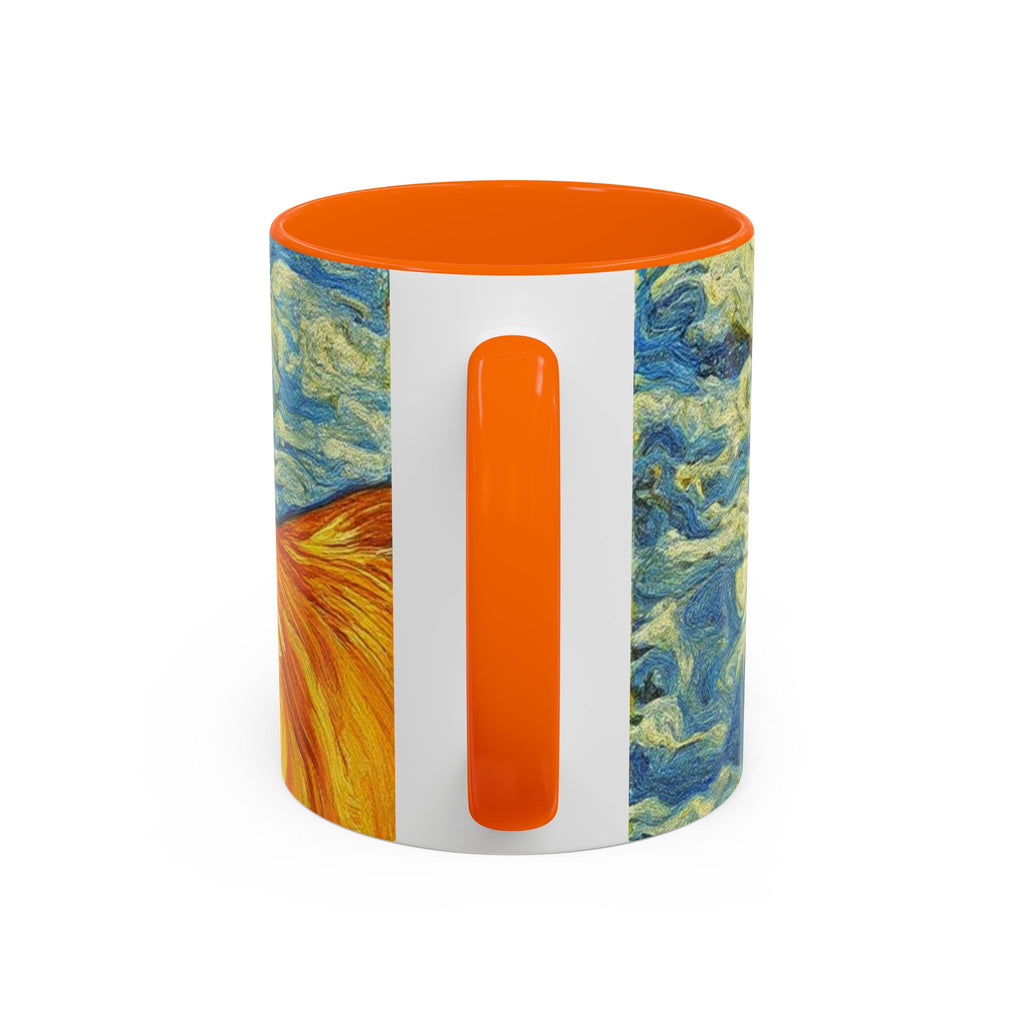 Golden Retriever Art Coffee Mug — Color Accent 11/15oz