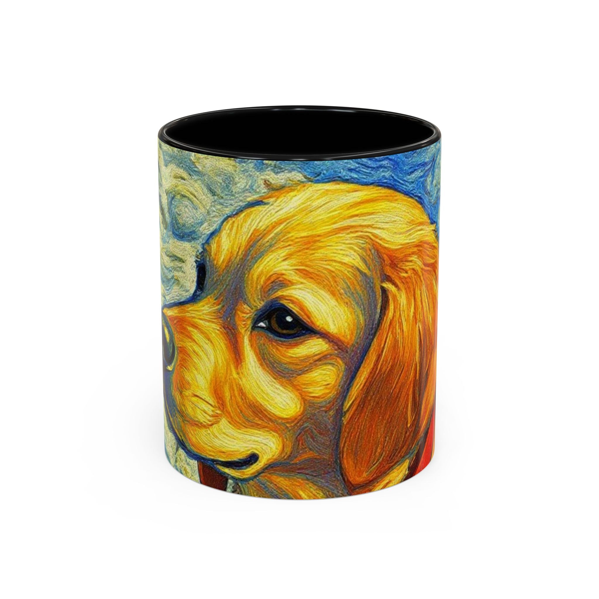 Golden Retriever Art Coffee Mug — Color Accent 11/15oz
