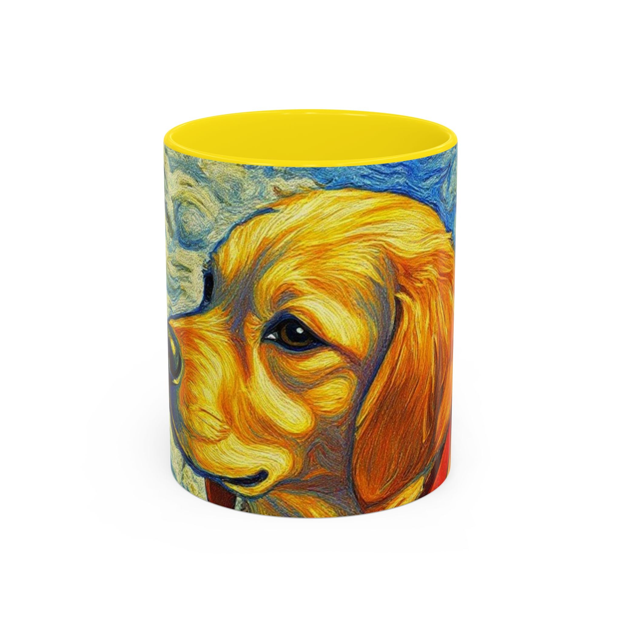 Golden Retriever Art Coffee Mug — Color Accent 11/15oz