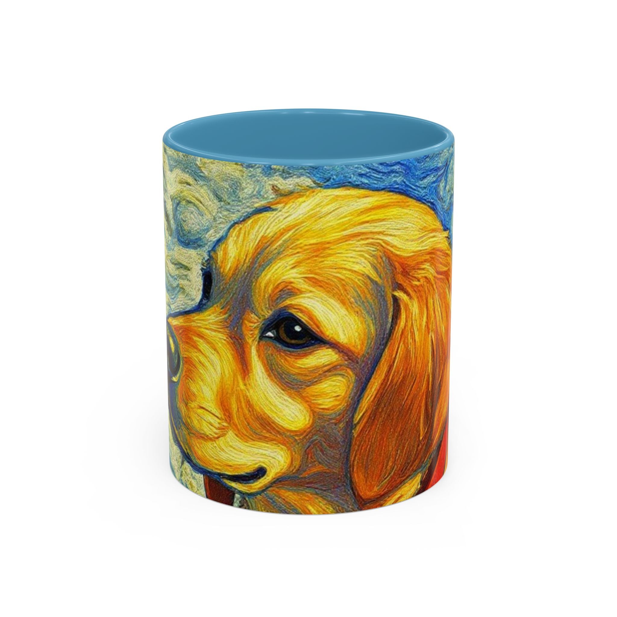 Golden Retriever Art Coffee Mug — Color Accent 11/15oz