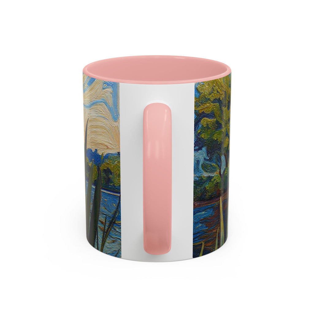 Scenic Lakeside Art Mug — Van Gogh‑Style Nature Coffee Cup (11/15oz)