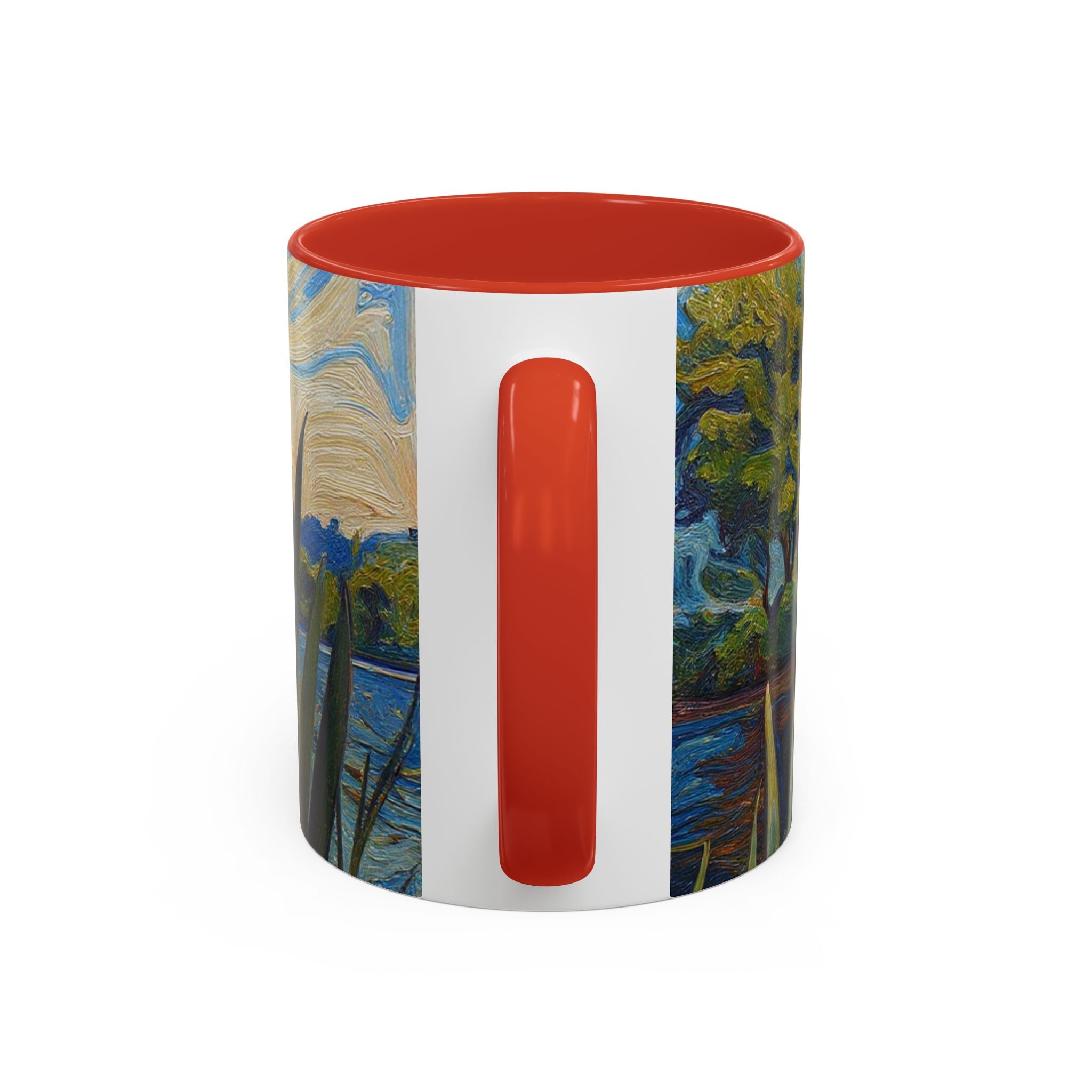 Scenic Lakeside Art Mug — Van Gogh‑Style Nature Coffee Cup (11/15oz)
